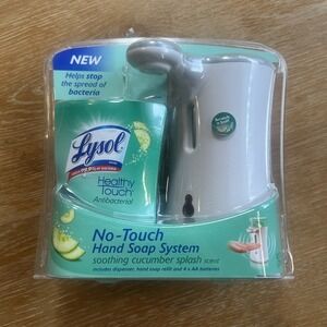 Lysol No Touch Hand Soap System Soothing Cucumber Splash Soap Dispenser NEW